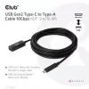 CLUB3D USB Gen2 Typ-C-auf-Typ-A-Kabel 10Gbps M/F 5m/16.4ft