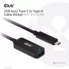 CLUB3D USB Gen2 Typ-C-auf-Typ-A-Kabel 10Gbps M/F 5m/16.4ft