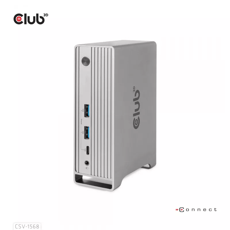 Docking Station CLUB3D CSV-1568 Metallgehäuse USB Gen2 Type-C USB Gen2 Type-A HDMI DP VGA RJ45 120W