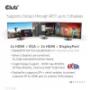 Docking Station CLUB3D CSV-1568 Metallgehäuse USB Gen2 Type-C USB Gen2 Type-A HDMI DP VGA RJ45 120W