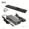 CLUB3D USB Gen1 Type-C Triple Display DP Alt Mode Displaylink Dynamic PD Charging Dock mit 120-Watt-Netzteil
