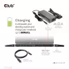 CLUB3D USB Gen1 Type-C Triple Display DP Alt Mode Displaylink Dynamic PD Charging Dock mit 120-Watt-Netzteil