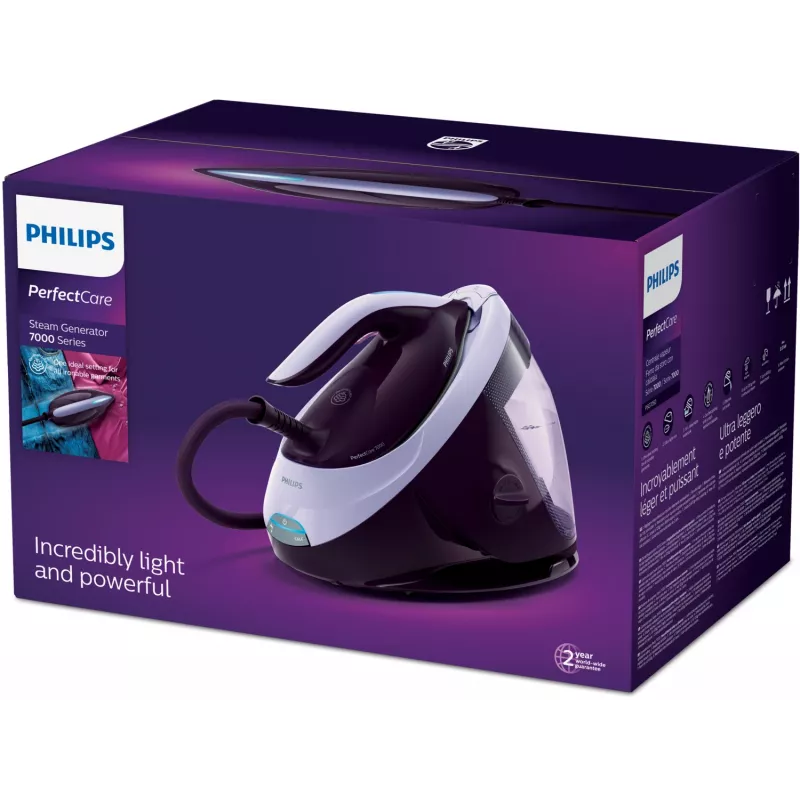 Philips 7000 series PSG7050/30 Dampfbügelstation 2100 W 1,8 l SteamGlide Elite-Bügelsohle Violett