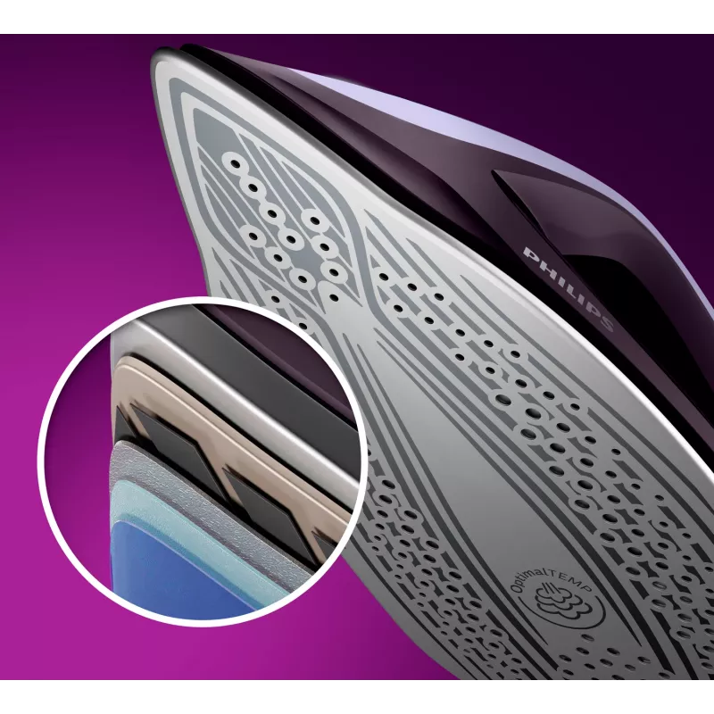 Philips 7000 series PSG7050/30 Dampfbügelstation 2100 W 1,8 l SteamGlide Elite-Bügelsohle Violett