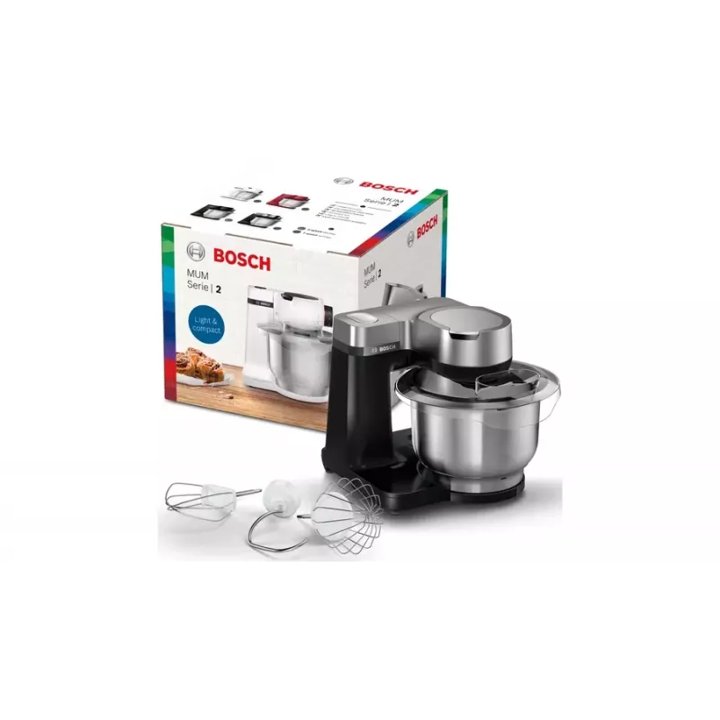 Bosch Serie 2 MUMS2VM00 Küchenmaschine 900 W 3,8 l Schwarz, Silber
