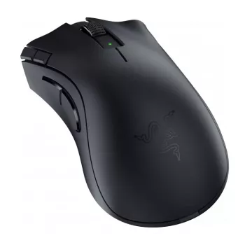 Gaming-Maus Razer DeathAdder V2 X HyperSpeed — rechtshändig, kabellos 2,4 GHz/Bluetooth, 14.000 DPI, 7 Tasten, AA-Batterie, 103 g, schwarz