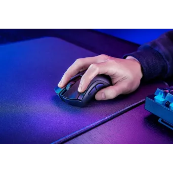 Gaming-Maus Razer DeathAdder V2 X HyperSpeed — rechtshändig, kabellos 2,4 GHz/Bluetooth, 14.000 DPI, 7 Tasten, AA-Batterie, 103 g, schwarz