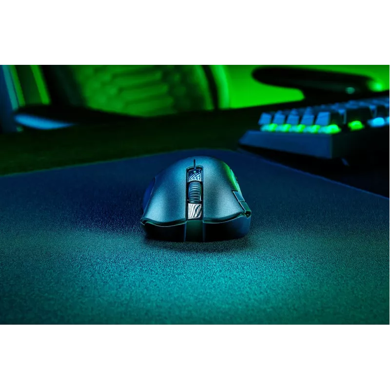Gaming-Maus Razer DeathAdder V2 X HyperSpeed — rechtshändig, kabellos 2,4 GHz/Bluetooth, 14.000 DPI, 7 Tasten, AA-Batterie, 103 g, schwarz