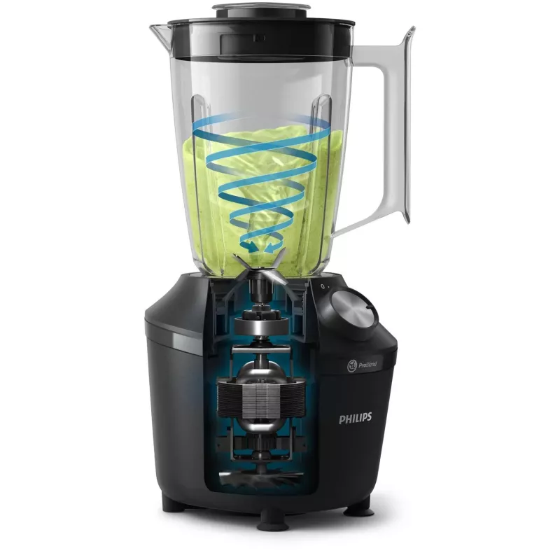 Philips 3000 series HR2191/01 Mixer 2 L Standmixer 600 W Schwarz, Transparent