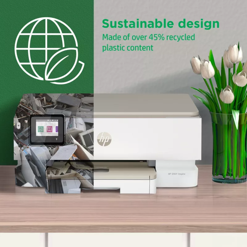 HP ENVY Inspire 7220e kabelloser All-in-One-Farbdrucker, Instant Ink; Kopierer, Scanner