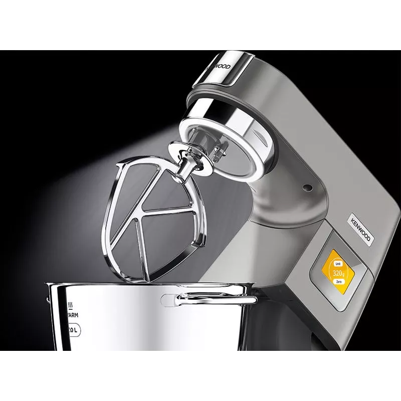 Standmixer Kenwood KWL90.004SI — 1400 W, 7 L Edelstahlschüssel, Touch-Bedienung, integrierte Waage, Silber