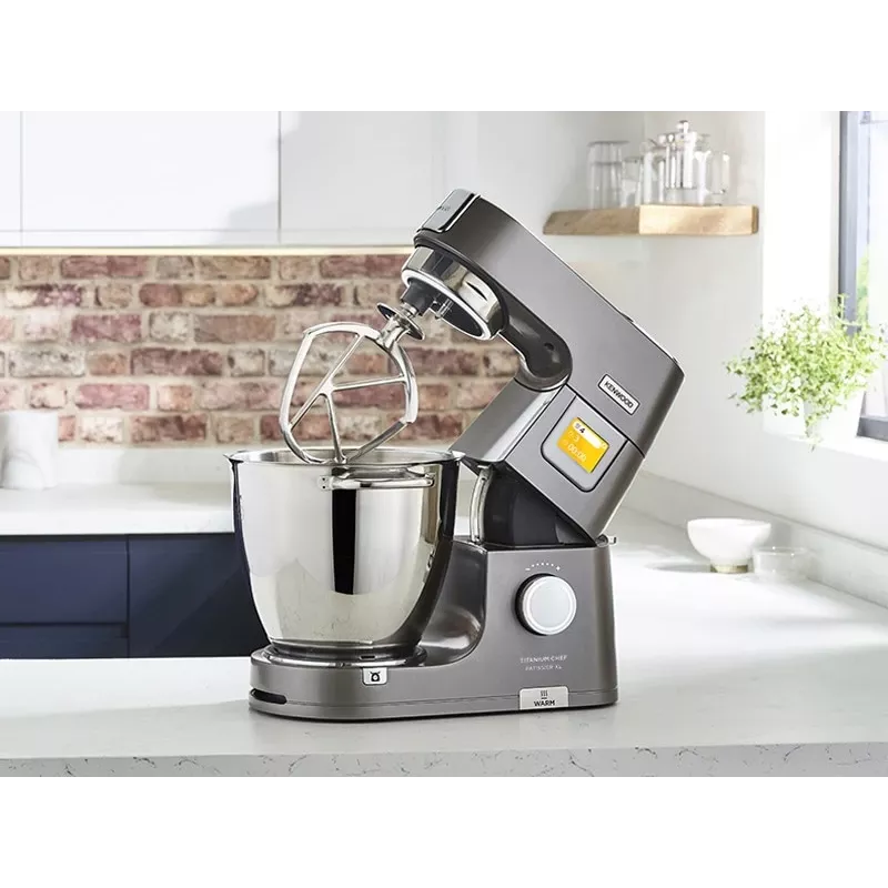 Standmixer Kenwood KWL90.004SI — 1400 W, 7 L Edelstahlschüssel, Touch-Bedienung, integrierte Waage, Silber
