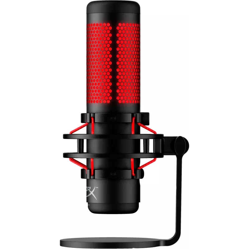 HyperX QuadCast - USB-Mikrofon (Schwarz-Rot) - Rote Beleuchtung