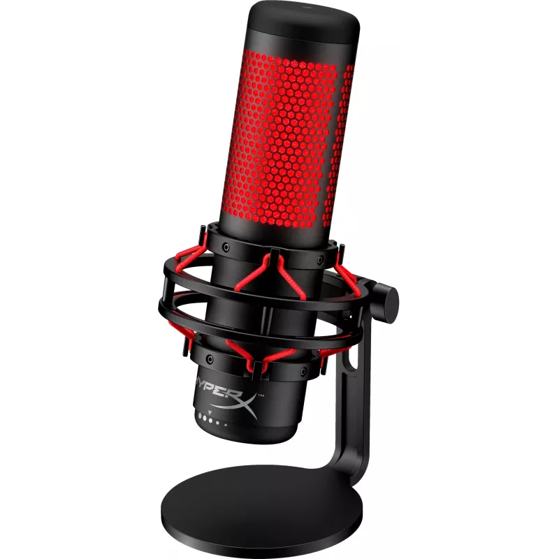 HyperX QuadCast - USB-Mikrofon (Schwarz-Rot) - Rote Beleuchtung