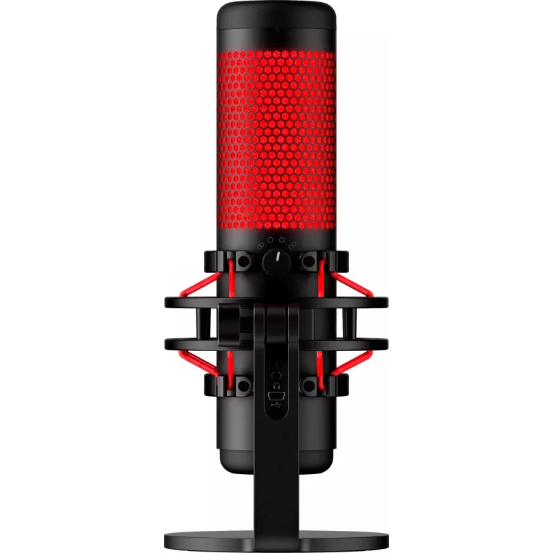 HyperX QuadCast - USB-Mikrofon (Schwarz-Rot) - Rote Beleuchtung