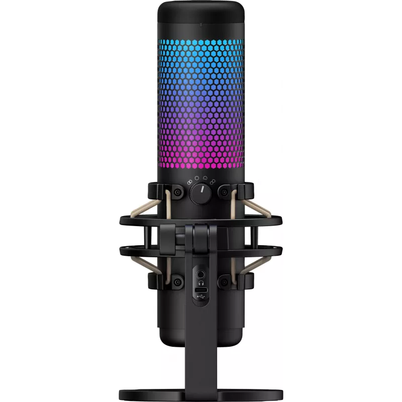 HyperX QuadCast S - USB-Mikrofon (Schwarz-Grau) - RGB-Beleuchtung