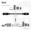 USB Gen1 Typ-C-Verlängerungskabel CLUB3D CAC-1531, 1 m, USB-C Stecker auf 2× USB-C Buchse, 5 Gbps, 60 W PD, 4K@60Hz