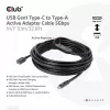 CLUB3D USB Gen1 Typ-C auf Typ-A aktives Adapterkabel 5 Gbit/s M/F 10 m