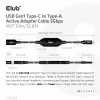 CLUB3D USB Gen1 Typ-C auf Typ-A aktives Adapterkabel 5 Gbit/s M/F 10 m