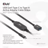 CLUB3D USB Gen1 Typ-C auf Typ-A aktives Adapterkabel 5 Gbit/s M/F 10 m