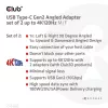 USB Typ-C Gen2 abgewinkeltes Adapter-Set, 2 Stück CLUB3D CAC-1528 — USB-C auf USB-C, unterstützt 4K@120Hz