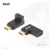 USB Typ-C Gen2 abgewinkeltes Adapter-Set, 2 Stück CLUB3D CAC-1528 — USB-C auf USB-C, unterstützt 4K@120Hz