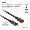 CLUB3D USB Gen1 Type-C Verlängerungskabel 5 Gbit/s 60 W (20 V/3 A) 4K60Hz M/F 2 m/6,56 ft