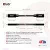 CLUB3D USB Gen1 Type-C Verlängerungskabel 5 Gbit/s 60 W (20 V/3 A) 4K60Hz M/F 2 m/6,56 ft