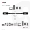CLUB3D USB Gen1 Type-C Verlängerungskabel 5 Gbit/s 60 W (20 V/3 A) 4K60Hz M/F 2 m/6,56 ft