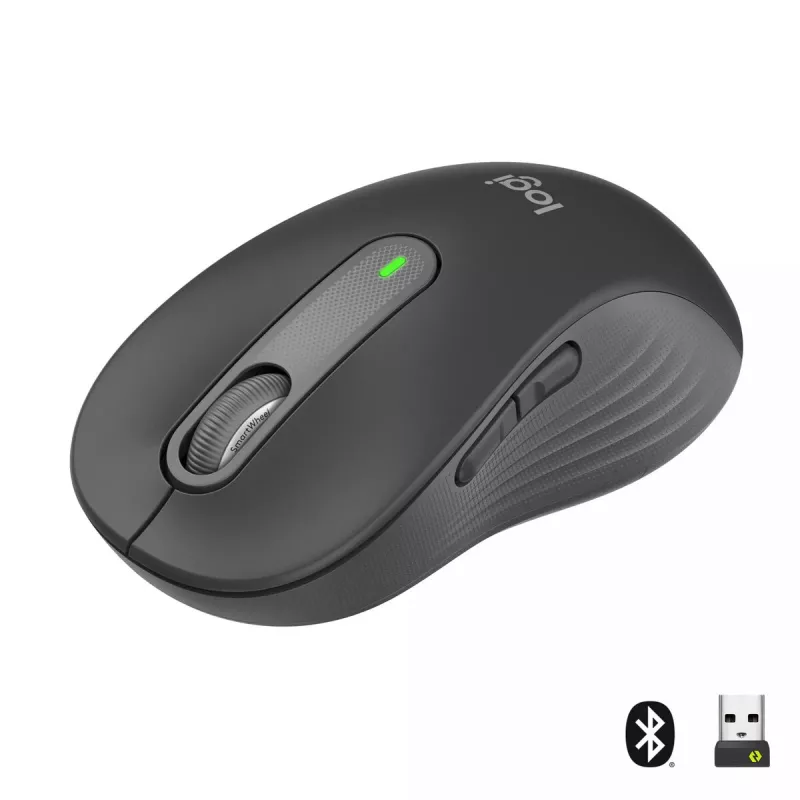 LOGITECH Signature M650 L Kabellose Maus – Für große Hände – Rechtshänder – Graphit