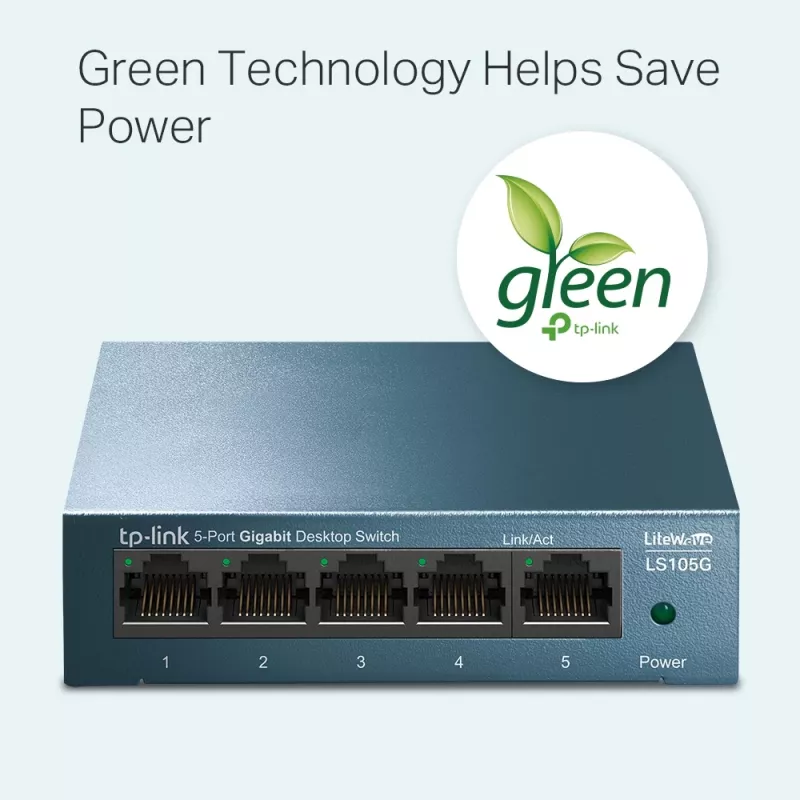 TP-Link 5-Port 10/100/1000Mbps Desktop-Netzwerk-Switch