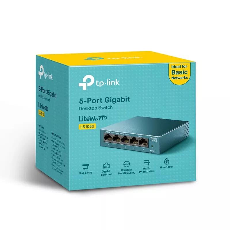 TP-Link 5-Port 10/100/1000Mbps Desktop-Netzwerk-Switch