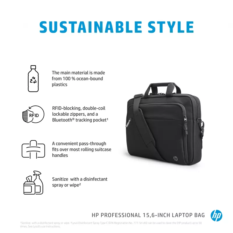 Laptop-Tasche HP Professional 15,6 Zoll Aktentasche Einfarbig