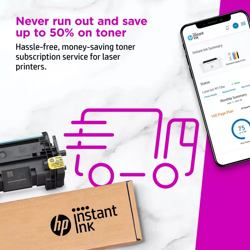 HP LaserJet M110w Drucker, Laser, 600 x 600 DPI, A4, 20 ppm, Netzwerkfähig, Weiß