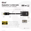 DisplayPort to VGA Kabel M/M CLUB3D CAC-1012 2m