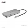 CLUB3D USB Gen1 Type-C 9-in-1-Hub mit HDMI, VGA, 2x USB Gen1 Type-A, RJ45, SD/Micro SD-Kartensteckplätzen und USB Gen1 Type-C-Buchse