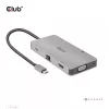 CLUB3D USB Gen1 Type-C 9-in-1-Hub mit HDMI, VGA, 2x USB Gen1 Type-A, RJ45, SD/Micro SD-Kartensteckplätzen und USB Gen1 Type-C-Buchse