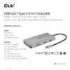 CLUB3D USB Gen1 Type-C 9-in-1-Hub mit HDMI, VGA, 2x USB Gen1 Type-A, RJ45, SD/Micro SD-Kartensteckplätzen und USB Gen1 Type-C-Buchse