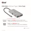 CLUB3D USB Gen1 Type-C 9-in-1-Hub mit HDMI, VGA, 2x USB Gen1 Type-A, RJ45, SD/Micro SD-Kartensteckplätzen und USB Gen1 Type-C-Buchse