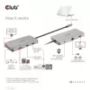 CLUB3D USB Gen1 Type-C 9-in-1-Hub mit HDMI, VGA, 2x USB Gen1 Type-A, RJ45, SD/Micro SD-Kartensteckplätzen und USB Gen1 Type-C-Buchse
