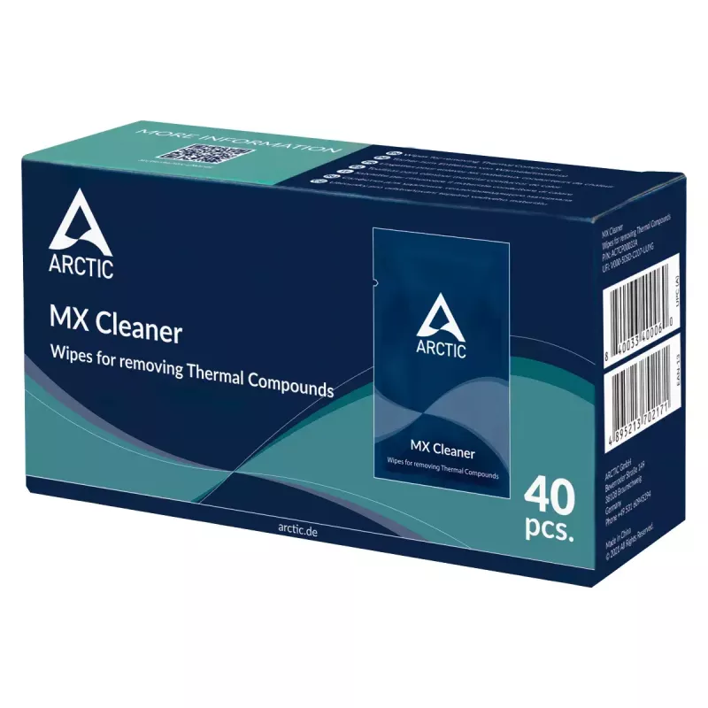 ARCTIC MX Cleaner - Tücher zum Entfernen von Wärmeleitpasten (40 Stück)
