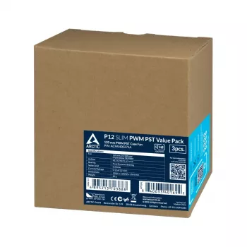 ARCTIC P12 Slim PWM PST Druckoptimierter 120-mm-PWM-Lüfter mit integriertem Y-Kabel