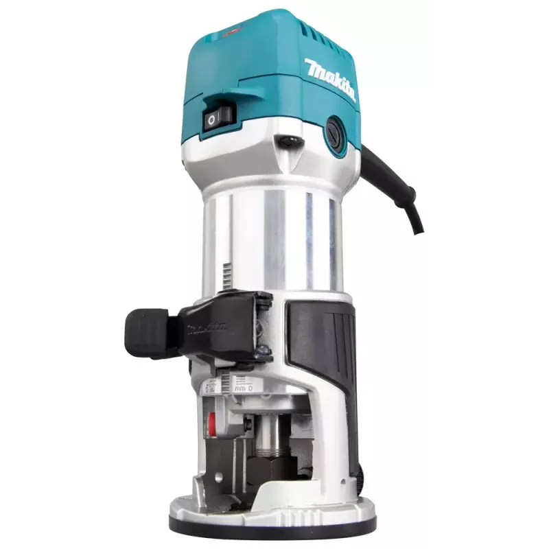 Makita RT0702CX2J Oberfräse — 710 W, 10.000–34.000 U/min, 8 mm Spannzange, 0–40 mm Tiefe, 1,8 kg