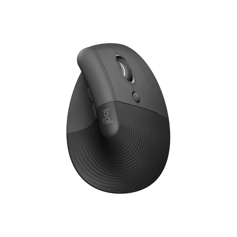 LOGITECH Lift Vertikale ergonomische Maus - Rechtshänder - Kabellos - Graphitschwarz