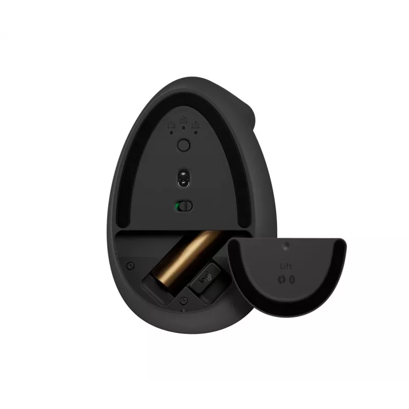 LOGITECH Lift Vertikale ergonomische Maus - Rechtshänder - Kabellos - Graphitschwarz