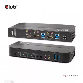 KVM Switch CLUB3D CSV-1382 Dual HDMI 4K 60Hz USB