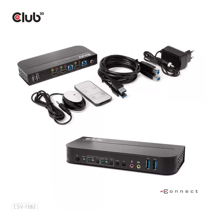 KVM Switch CLUB3D CSV-1382 Dual HDMI 4K 60Hz USB