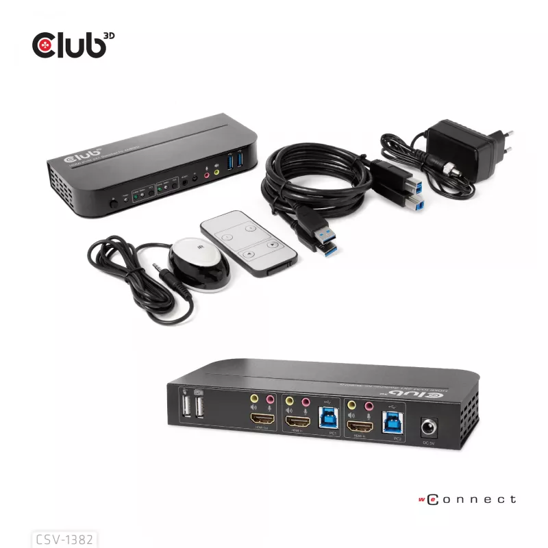 KVM Switch CLUB3D CSV-1382 Dual HDMI 4K 60Hz USB