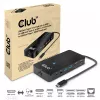 CLUB3D Type-C 7-in-1 Hub mit 2x HDMI, 2x USB Gen1 Type-A, 1x RJ45, 1x 3,5 mm Audio, 1x USB Gen1 Type-C 100W Buchse