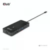 CLUB3D Type-C 7-in-1 Hub mit 2x HDMI, 2x USB Gen1 Type-A, 1x RJ45, 1x 3,5 mm Audio, 1x USB Gen1 Type-C 100W Buchse